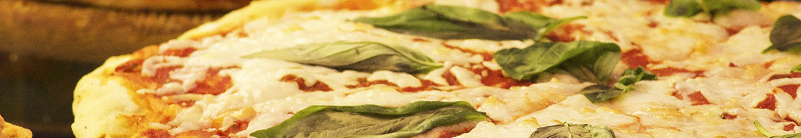 Eating Deli Italian Pizza at Vace Italian Delicatessen restaurant in Bethesda, MD.
